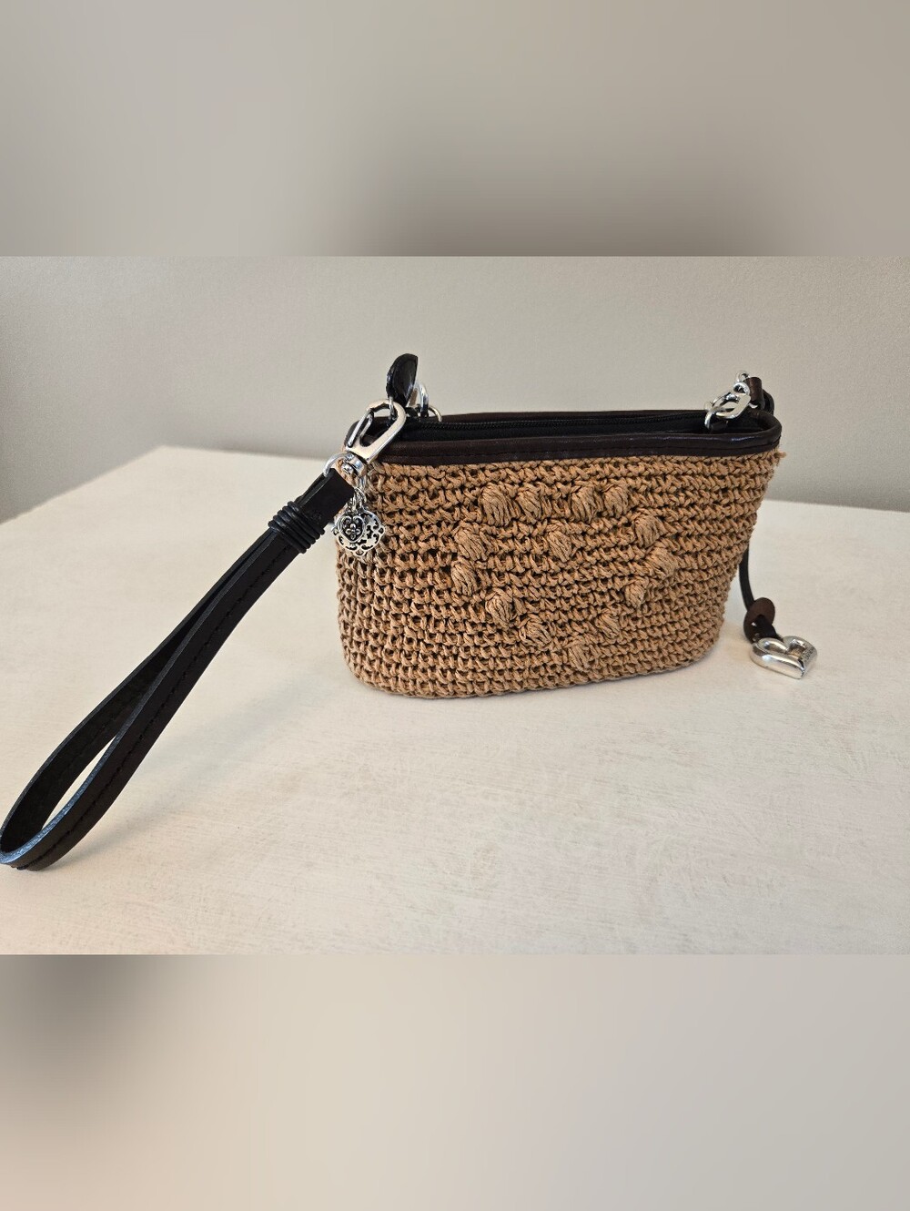 Vintage Brighton Woven Straw MultiFunctional Pouch Bag includes Dust Bag - Picture 6 of 12